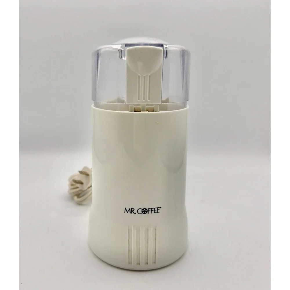 Mr. Coffee Model IDS 55 Electric Coffee or Spice Grinder White Works